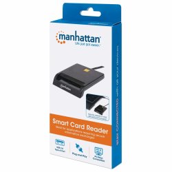 Manhattan Usb-A Contact Smart Card Reader, Ekstern, Windows Eller Mac, Kabel 105 cm