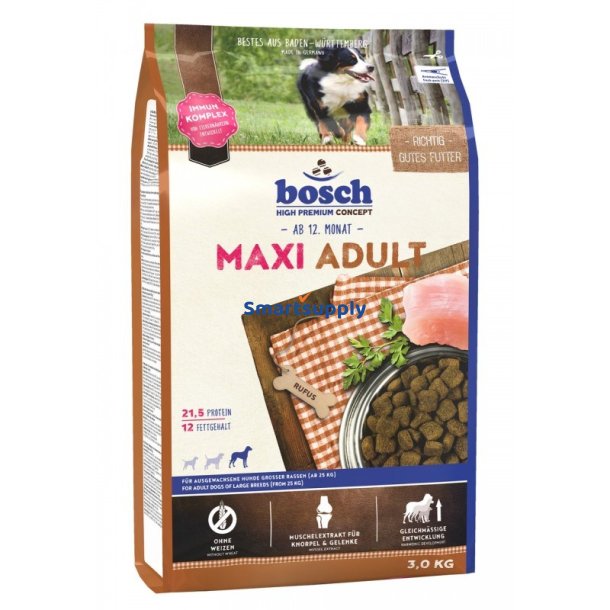 Bosch Maxi Adult - Trfoder Til Hunde - 3 Kg