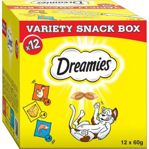 DREAMIES Variety Snack Box - Kattegodbidder - 12x60 g