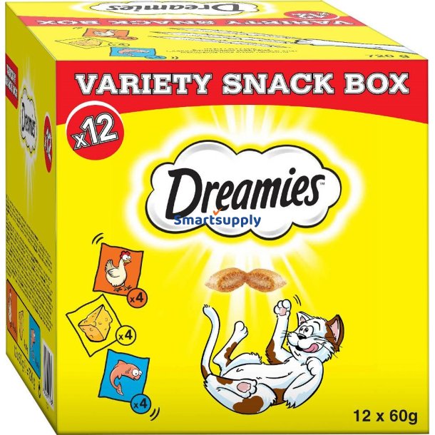 Dreamies Variety Snack Box - Kattegodbidder - 12X60 G
