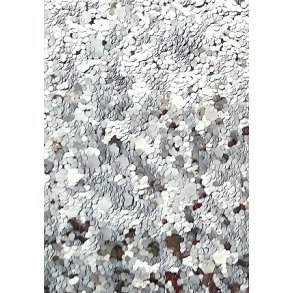 Karton paillet papir med slv glitter A4, 5 ark