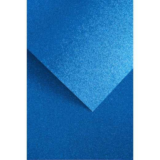 Karton papir med bl� glitter A4, 5 ark