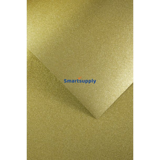 Karton papir med guld glitter A3, 5 ark