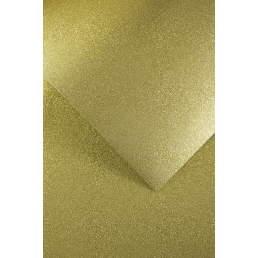 Selvkl�bende karton papir med guld glitter A4, 5 ark