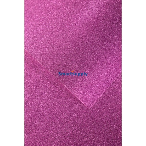 Karton papir med lilla glitter A4, 5 ark