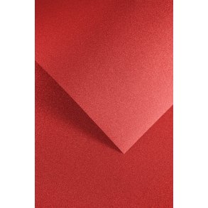 Selvklbende karton papir med rd glitter A4, 5 ark