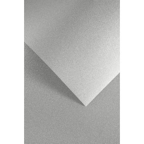 Selvklbende karton papir med slv glitter A4, 5 ark