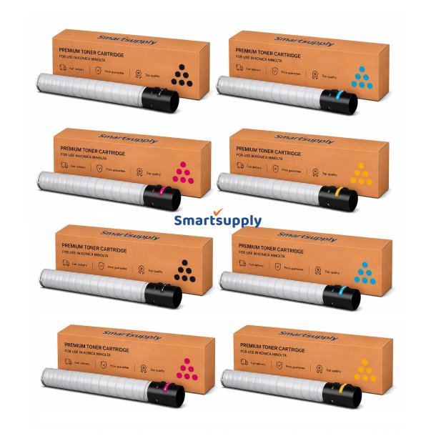 Konica Minolta Toner 8 stk TN512 KCMY - kompatibel rabatpakke