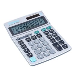 Kontorregner 12-cifret display 190 x 143 x 40 mm metalramme