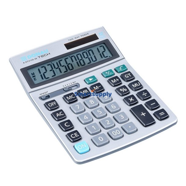 Kontorregner 12-cifret display 190 x 143 x 40 mm metalramme