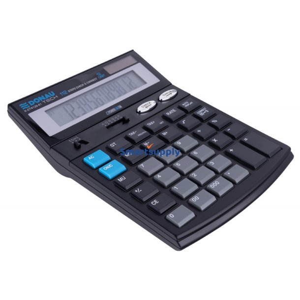 Kontorregner med 12-cifret display 185 x 140 x 37 mm