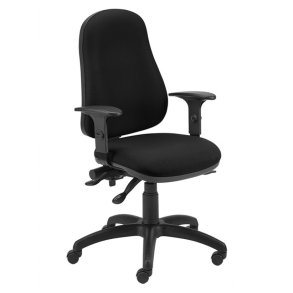 Kontorstol Classic 1, ergonomisk, armln, justerbar, sort