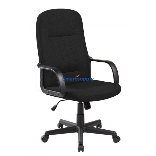 Kontorstol Ultra, armln, nakkesttte, justerbar, sort