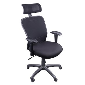 Kontorstol Star, justerbar, ergonomisk, armln, sort