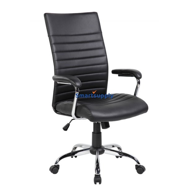 Kontorstol Nordic, armln, justerbar, ergonomisk, sort