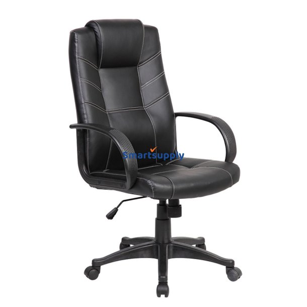 Kontorstol Premium, armln, justerbar, nakkesttte, sort