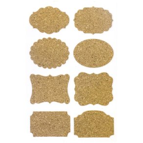 Selvklbende kork labels 16 stk.