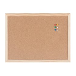 Korktavle med tr�ramme og monteringskit - 40 x 30 cm