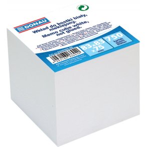 Kubusblok refill hvid 750 ark 83x83x75mm - 6 stk
