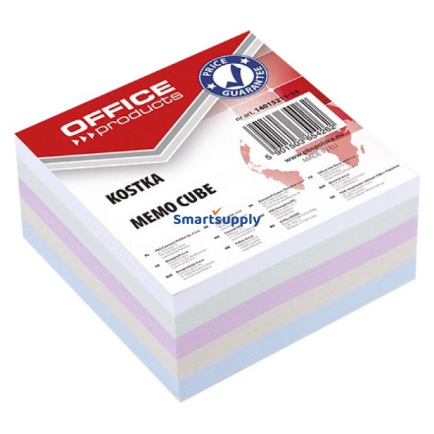Kubusblok refill mix farver 85x85x40mm - 12 stk