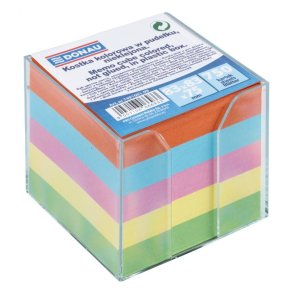 Kubusdispenser med 750 ark farvet 95x95x95mm - 6 stk