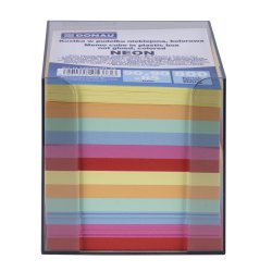 Kubusdispenser med 800 ark farvet 95x95x95mm - 6 stk