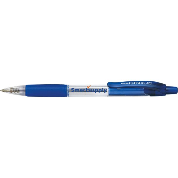 Kuglepen Penac trykknap 0,7 mm bl - 12 stk