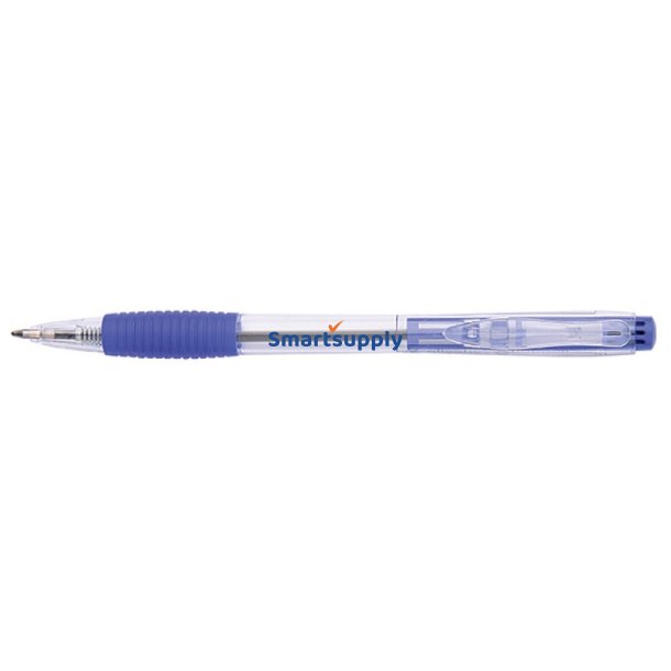 Kuglepen ballpoint trykknap 0,5 mm bl� - 50 stk