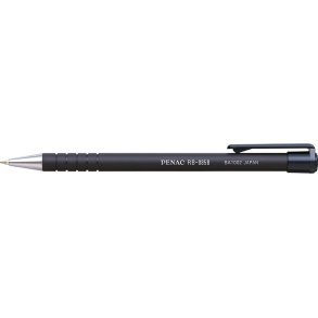 Kuglepen trykknap Penac 0,7 mm sort - 12 stk