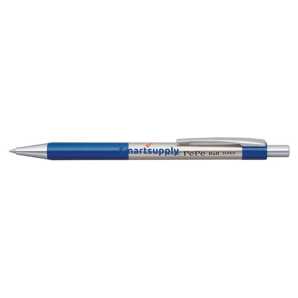 Kuglepen trykknap Penac Pepe 0,7 mm bl - 12 stk