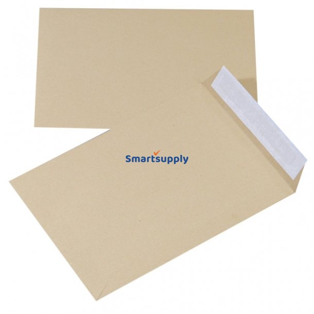 Kuverter 229 x 324 mm brune peel &amp; seal - C4 - 250 stk