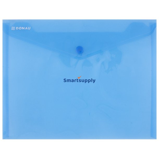 Kuvertmappe gennemsigtig bl� 240x186mm - 10 stk