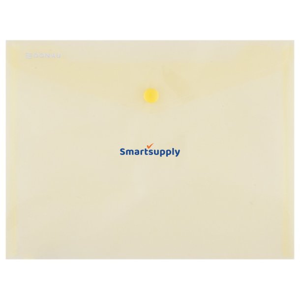 Kuvertmappe gennemsigtig gul 240x186mm - 10 stk