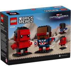Lego Brickheadz 40668 Captain America Og Red Hulk Figurer