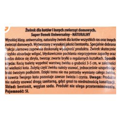 Super Benek Universal Kattesand Bentonitkorn Naturlig 5 L