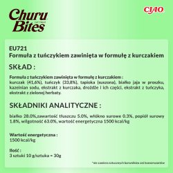 Inaba Churu Bites Tun Med Kylling - Kattegodbidder - 3X10 G