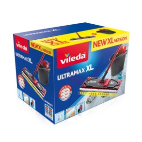 Vileda Ultramax XL Box rengringsmoppe Tr&vd Mikrofiber Sort, Rd