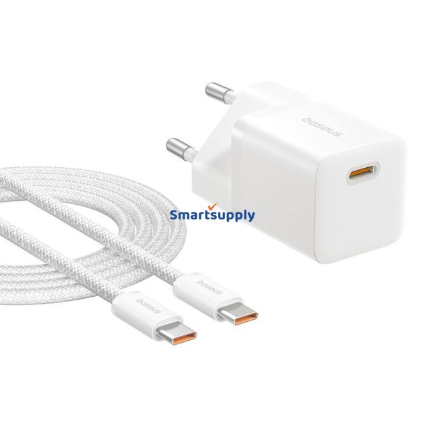 Baseus P10110909213-01 Usb-C Gan5 Mini 25W Netoplader Hvid