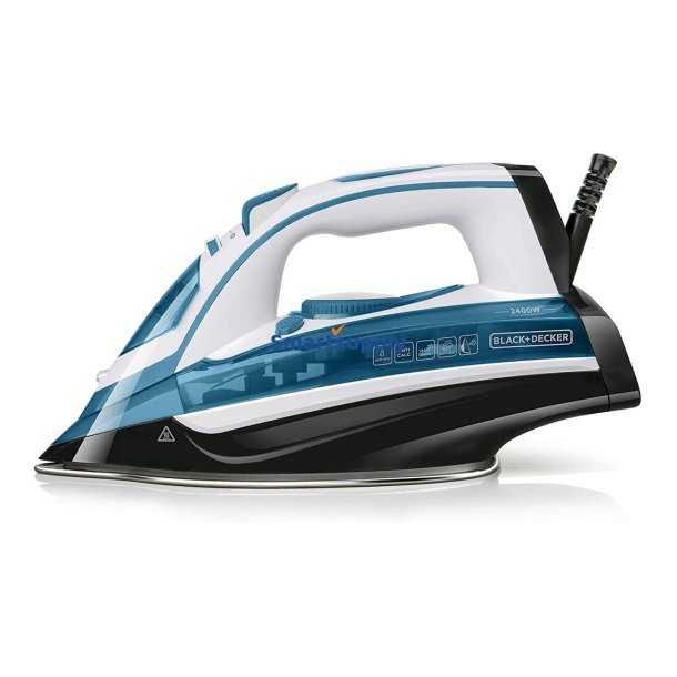 Dampstrygejern Black &amp; Decker Bxir2402e (2400W, Hvid)