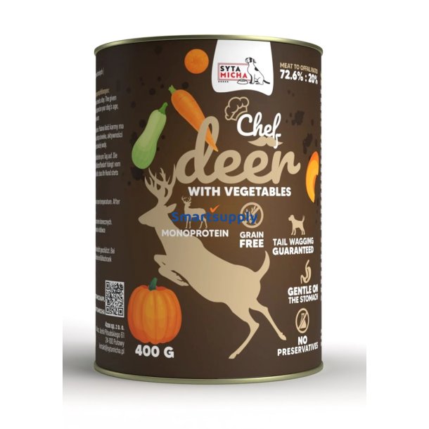 SYTA MICHA Chef Deer with vegetables - vdt hundefoder - 400g