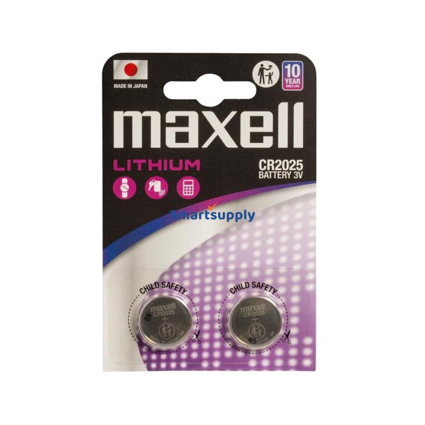 MAXELL litiumbatteri LITHIUM CR2025 2 stk. 3V