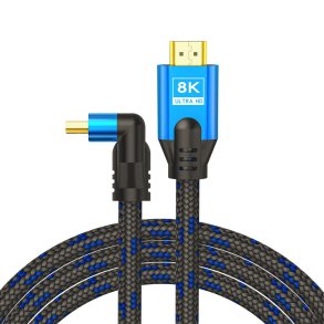 Savio HDMI (M) v2.1 kabel, vinklet, 8K, HDR Dynamic, OFC kobber, 5m, CL-175