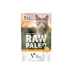 RAW PALEO Adult Cat Sterilized Kalkun - vd kattefoder - 100 g