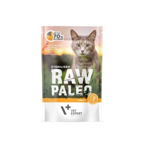 RAW PALEO Adult Cat Sterilized Kalkun - vd kattefoder - 100 g