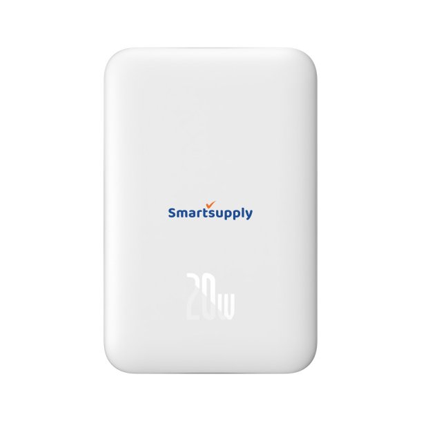Baseus P10059001223-00 Lithium Polymer (Lipo) Powerbank 10000 mAh Trdls Opladning Hvid