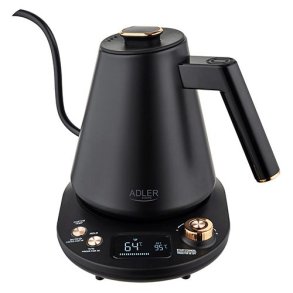 Adler AD 1349 El-kedel med lang tud 1,0L Sort
