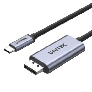 UNITEK V1409A kabel knsskifter USB-C DisplayPort Sort, Gr