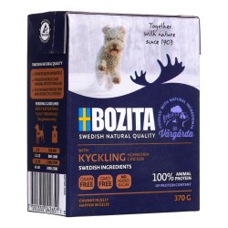BOZITA V�dt hundefoder Stykker i gel� Kylling 370 g