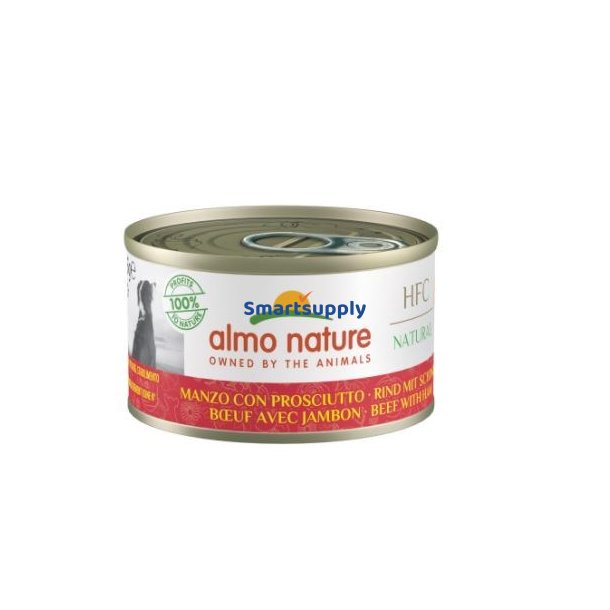 ALMO Nature HFC NATURAL oksekd og skinke - vdt hundefoder - 95 g