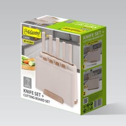 Maestro Mr-1412-Beige Knivst Med Blok + Skrebrtst Beige